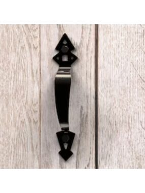 Black Gate Pull Durable Enamel Finish Fence Door Handle NEW  12 inch